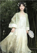 Olivegirl 2026 Chinese Embroidered Flower Shirt Exquisite Strap Irregular Short Skirt Song Dynasty Hanfu Summer Women's Clothing