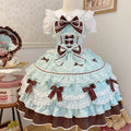 Summer Japanese Style Kawaii Lolita Dress Women Party Vintage Sweet Lace Bow Birthdays Cake Dresses Harajuku Y2k Bandage Dress