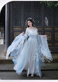 Olivegirl High End Flower Embroidery Blue Fairy Women's Clothing Hanfu Dress Fairy Style Set Spring and Autumn 2026 Cosplay
