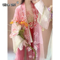 Olivegirl Hanfu Dress Traditional Chinese Clothing Women's Clothing Spring Print Gradient Embroidery Fairy Cosplay