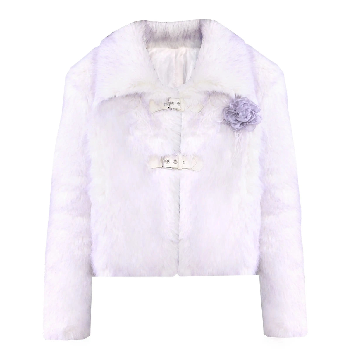 Olivegirl High End Purple Fur Plush Jacket Winter Women's Coat Lovely Super Warm Elegant Temperament INS Party New Year Live