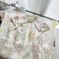 Olivegirl 2026 Chinese Dress Satin Floral Qipao Women's Spring and Summer New Style Slim Fit Temperament Super Fairy Dress