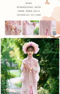 Girls Hanfu Dress | Horse Face Skirt & Cloud Shoulder | Chinese Princess Costume for Kids