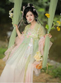 Olivegirl Hanfu Dress Women Chinese Ancient Traditional Hanfu Carnival Cosplay Costume Summer Hanfu Pink Purple Greren Dres