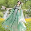 Pink Gradient Hanfu Dress | Embroidered Chinese Cosplay Costume | Halloween & Party