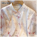 Olivegirl 2026 Chinese Style Buckle Top Gradient Pink Fairy Skirt Summer Immortal Style Improved Cheongsam Shirt Women's Top
