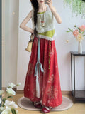olivegirl Hanfu Set Jacquard Vest Strappy Lantern Pants Daily Commute Han Element Ensemble Women's Summer 2026