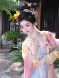 Olivegirl Hanfu Dress Embroidered Flower High-end Fairy Goddess Dress Set Cosplay