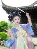 Olivegirl Original Hanfu Dress Tang Fairy Goddess Embroidered Purple Ancient Costume Set Cosplay