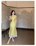 Chinese Style Dress Qipao Traditional Clothing Retro Young Improved Short Sleeve Cheongsam Dress Slim for Women Clothes Wedding