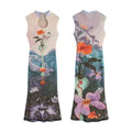 Olivegirl French Dress Printed Floral Fishtail Dress for Beach Vacation Sleeveless Women's Clothing High-end Sexy Temperament