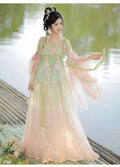 Olivegirl Hanfu Dress Women Chinese Ancient Traditional Hanfu Carnival Cosplay Costume Summer Hanfu Pink Purple Greren Dres