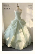 Olivegirl 2026 New High-end Strapless Women's Dress Mint Evening Dress Student Banquet Ceremony Host Performance Dress