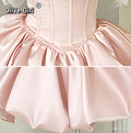 Olivegirl Pink Birthday Dress Rich Lady Short Evening Gown Socialite Princess Hostess Adult Ceremony Graduation Art Exam