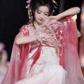 Olivegirl Flower God Hanfu Dress Tang Style Chest Length Butterfly Sleeve Heavy Embroidery Spring Summer Set Cosplay