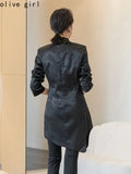 Black Qipao Dress Cheongsam Chi-pao Improves Women's Clothing Chinese Traditional Dress Embroidery Jacquard Spring and Autumn