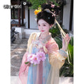 Olivegirl Hanfu Dress Embroidered Flower High-end Fairy Goddess Dress Set Cosplay