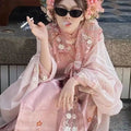 Pink Horse Face Skirt | Embroidered Hanfu Set | Ma Mian Skirt Spring Summer 2026