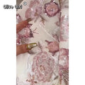 Pink Coat with Sequins Flower Embroidery Nail Beads Furry Fur Jacket Women's Outear Clothing Winter High-end Cotton-padded Coat