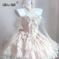 French Lolita Princess Dress Bow Flower Lace Fairy Young Girl's Clothing Fluffy Cake Lolita Dress Cosplay Costumes 2026