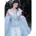 Olivegirl High End Flower Embroidery Blue Fairy Women's Clothing Hanfu Dress Fairy Style Set Spring and Autumn 2026 Cosplay