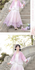 Olivegirl 2026 Chinese Embroidered Flower Shirt Exquisite Strap Irregular Short Skirt Song Dynasty Hanfu Summer Women's Clothing