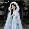 Olivegirl Children's Hanfu Dress Flower Embroidery High End Embroidery Hanfu Fairy Style Set Summer 2026 Cosplay