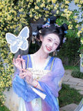 Olivegirl Original Hanfu Dress Tang Fairy Goddess Embroidered Purple Ancient Costume Set Cosplay