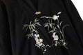 Embroidered Bamboo Rabbit Coat Shirt Spring Autumn 2025 Retro Chinese Traditional Versatile Black Jacket Top Women's Clothing