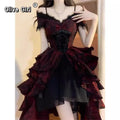 French Lolita Dress Black and Red Jacquard Wave Dress Lolita Luxury Fluffy Princess Dress Women Cosplay Costumes Collection 2026