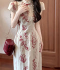 Olivegirl 2026 Summer Dress Chinese Retro Embroidered Cheongsams Improved Qipao Temperament One-piece Stunning Dress