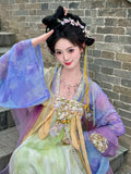 Olivegirl Original Hanfu Dress Tang Fairy Goddess Embroidered Purple Ancient Costume Set Cosplay