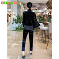 Fashion Gold Velvet Set Women's Plate Buckle Splicing 2026 Spring New Style Retro Style Coat Women's Clothing