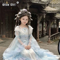 Olivegirl Children's Hanfu Dress Flower Embroidery High End Embroidery Hanfu Fairy Style Set Summer 2026 Cosplay