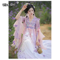 Olivegirl Hanfu Dress Women Chinese Ancient Traditional Hanfu Carnival Cosplay Costume Summer Hanfu Pink Purple Greren Dres