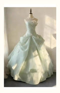 Olivegirl 2026 New High-end Strapless Women's Dress Mint Evening Dress Student Banquet Ceremony Host Performance Dress