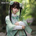 Original Hanfu Chinese Dress Lolita Panda Bamboo Cute Horse Face Skirt Embroidery Cosplay Party Princess