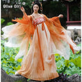 Olivegirl Original Hanfu Dress High-end Embroidered Fairy Spring Summer Women's Clothing Cosplay Traditional Chinese Clothing