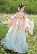 Olivegirl Hanfu Dress Women Chinese Ancient Traditional Hanfu Carnival Cosplay Costume Summer Hanfu Pink Purple Greren Dres