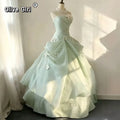 Olivegirl 2026 New High-end Strapless Women's Dress Mint Evening Dress Student Banquet Ceremony Host Performance Dress