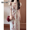 Olivegirl 2026 Summer Dress Chinese Retro Embroidered Cheongsams Improved Qipao Temperament One-piece Stunning Dress