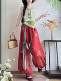 olivegirl Hanfu Set Jacquard Vest Strappy Lantern Pants Daily Commute Han Element Ensemble Women's Summer 2026