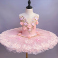 Olivegirl Girls Tutu Dance Costume Stage Outfit for Children Ballet Recital Clothing Ballet Skirt Kids Ballet Performance Dress