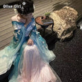 Olivegirl High-end Flower God Hanfu Dress Embroidered Waist Length Skirt Hanfu Women's Clothing Cosplay
