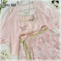 Pink Butterfly Hanfu Set | Embroidered Camisole Skirt | Sweet Fairy Cosplay Costume