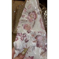 Pink Coat with Sequins Flower Embroidery Nail Beads Furry Fur Jacket Women's Outear Clothing Winter High-end Cotton-padded Coat