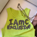 Olivegirl Tanks Camis Sweet and Cute Round-neck Halter Top for Girls Pink Green Summer Top for Young Girls Women's Clothing