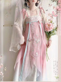 Olivegirl Tang Style Hanfu Dresses Embroidered Fairy Paired Cardigan Daily Fairy Style Tang Style Spring Summer Collection