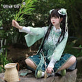 Original Hanfu Chinese Dress Lolita Panda Bamboo Cute Horse Face Skirt Embroidery Cosplay Party Princess