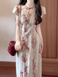 Olivegirl 2026 Summer Dress Chinese Retro Embroidered Cheongsams Improved Qipao Temperament One-piece Stunning Dress